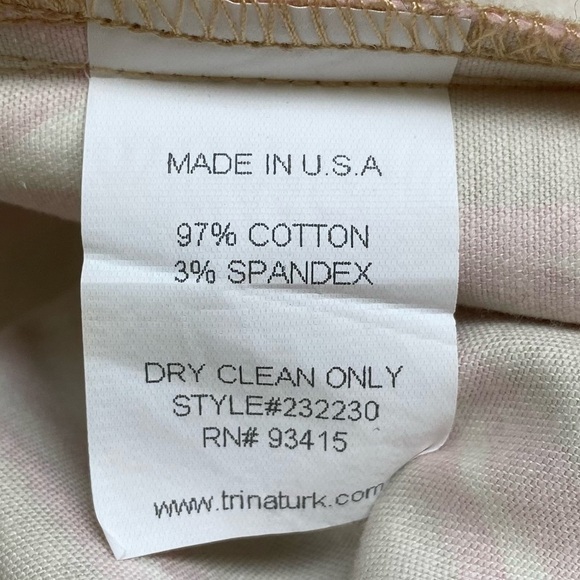 Trina Turk Mod Print Sleeveless Empire Mini Sheath Dress Size 2 - Picture 9 of 12